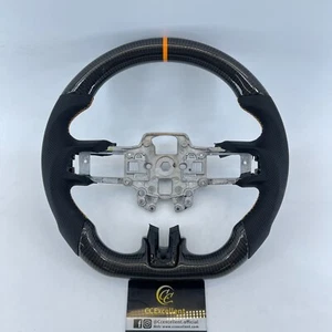 Orange Real Carbon Fiber Steering Wheel For Ford Mustang GT 2018 2019 20-2023 - Bild 1 von 9