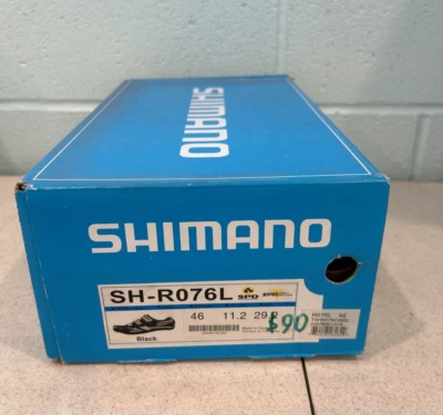 Велосипедные кроссовки Shimano SH-R076L черные унисекс взрослый размер ЕС 46/США 11,2 - Изображение 1 из 4