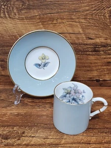 VGC: VINTAGE ROYAL WORCESTER BONE CHINA DEMITASSE COFFEE CUP & SAUCER - WOODLAND - Picture 1 of 10