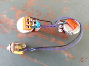 Solderless SG Jr Harness .022 Orange Drop cap Bourns 300k p90 KellingSound - Picture 1 of 2