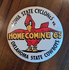 1965 Iowa State University Homecoming Button Pin Zyklone Top Zustand - Bild 1 von 4