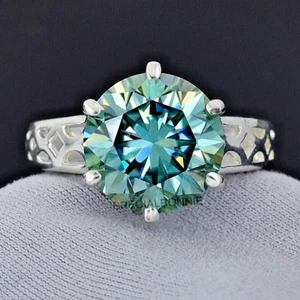 7.45 Ct Certified Blue Diamond Designer Ring-Great luster-VIDEO - Picture 1 of 9