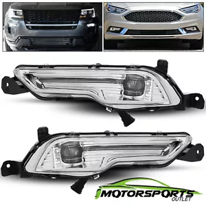 Front Bumper Pair Lamp LED Fog Light Kit For 2018 Ford Fusion 18-up Explorer - Foto 1 di 7