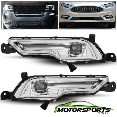 Front Bumper Pair Lamp LED Fog Light Kit For 2018 Ford Fusion 18-up Explorer - Image 1 of 4