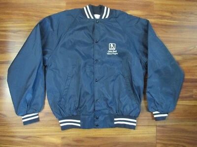 Vintage Blue Ohio Bell Yellow Pages Button-Up Nylon Windbreaker Jacket - Large - Image 1 of 4