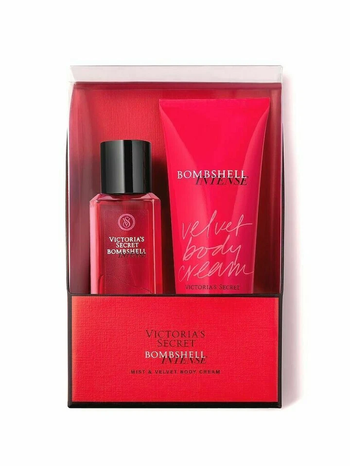 VICTORIA'S SECRET BOMBSHELL TRAVEL INTENSE MIST & VELVET BODY CREAM GIFT SET - Image 1 of 1