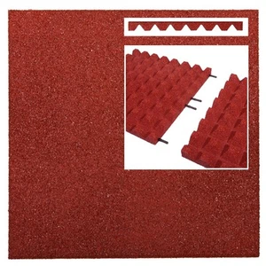 15m² Fallschutzmatten ROT + Verbinder Fallschutzplatte Gummimatte Fallschutz NEU - Bild 1 von 2