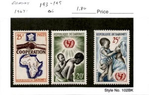 Dahomey, Postage Stamp, #193-195 Mint Hinged, 1964 (AC) - Picture 1 of 1