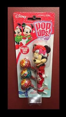 NEW POP UPS! LOLLIPOP Disney's Minnie Mouse CHRISTMAS CHUPA CHUPS CANDY STOCKING - Image 1 of 2
