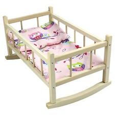 wooden dolls cot uk