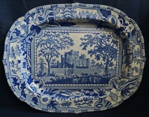 Platter "Raby Castle, Durham" Angus Seats series by J. & W. Ridgway - 1825 ca. -