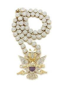 Stone Filled Diplomats Pendant 8mm 18",20" Round Cluster Chain Necklace RC3762 - Picture 1 of 14