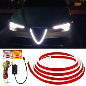 Tira dinámica de luz LED DRL para Alfa Romeo Giulia Giulietta 70" intermitente - Imagen 1 de 14