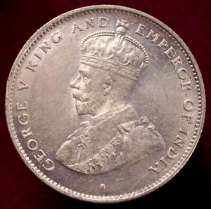 Ceylon 50 Cents 1924 - King George V (K2609) - Picture 1 of 2