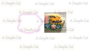 Pencil with Flowers Cookie Cutter - Picture 1 of 1