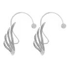Rhinestone Wings Ear Earrings Dangle Miss Jewelry Earhook