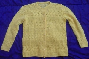 Vintage Damen Pullover Handarbeit gelb - Bild 1 von 7