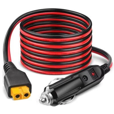 Car Cigarette Lighter to XT60 12V 24V Charging Cable 14AWG Solar Extension Cable - Image 1 of 4