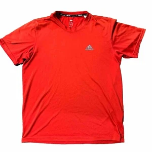 Adidas Shirt Size Medium Climalite Lightweight Polyester Red With Logo Design - Picture 1 of 8