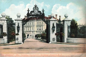 Newport RI, The Breakers Mrs. Cornelius Vanderbilts Residenz, alte Postkarte - Bild 1 von 2