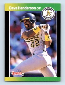 1989 Donruss Baseball's Best Dave Henderson Oakland Athletics #190