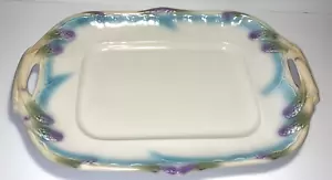 Williams Sonoma Large Floral Asparagus Ceramic Serving Tray Italy #13507 - 17"L - Picture 1 of 9