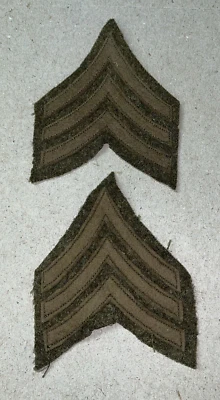 WW1 US Army Sargent Wool Rank Patch, sold as individuals,unissued - Image 1 of 4
