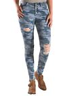Tractr Women's High Rise Camo Skinny Jeans  - B3628-V6ZZ