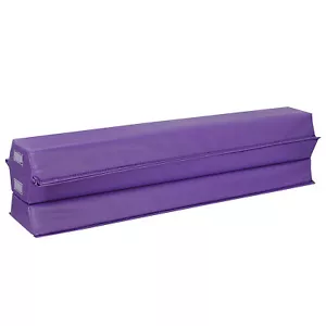 9ft Purple Folding Balance Beam Skill Performance Training Gymnastics Floor Home - Picture 1 of 12