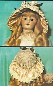 25"LARGE DOLL(ANY SIZE)@1890's FRENCH/GERMAN WIRE HAT/BONNET PATTERN INSTRUCTION - Picture 1 of 7