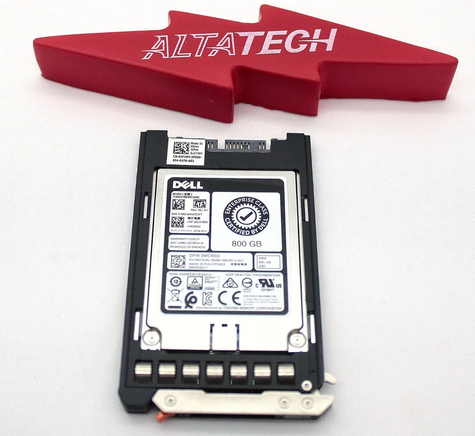 Dell WCK0G 800GB SSD SATA 1.8 6G THNSF8800CAME JV1MV - Image 1 of 4