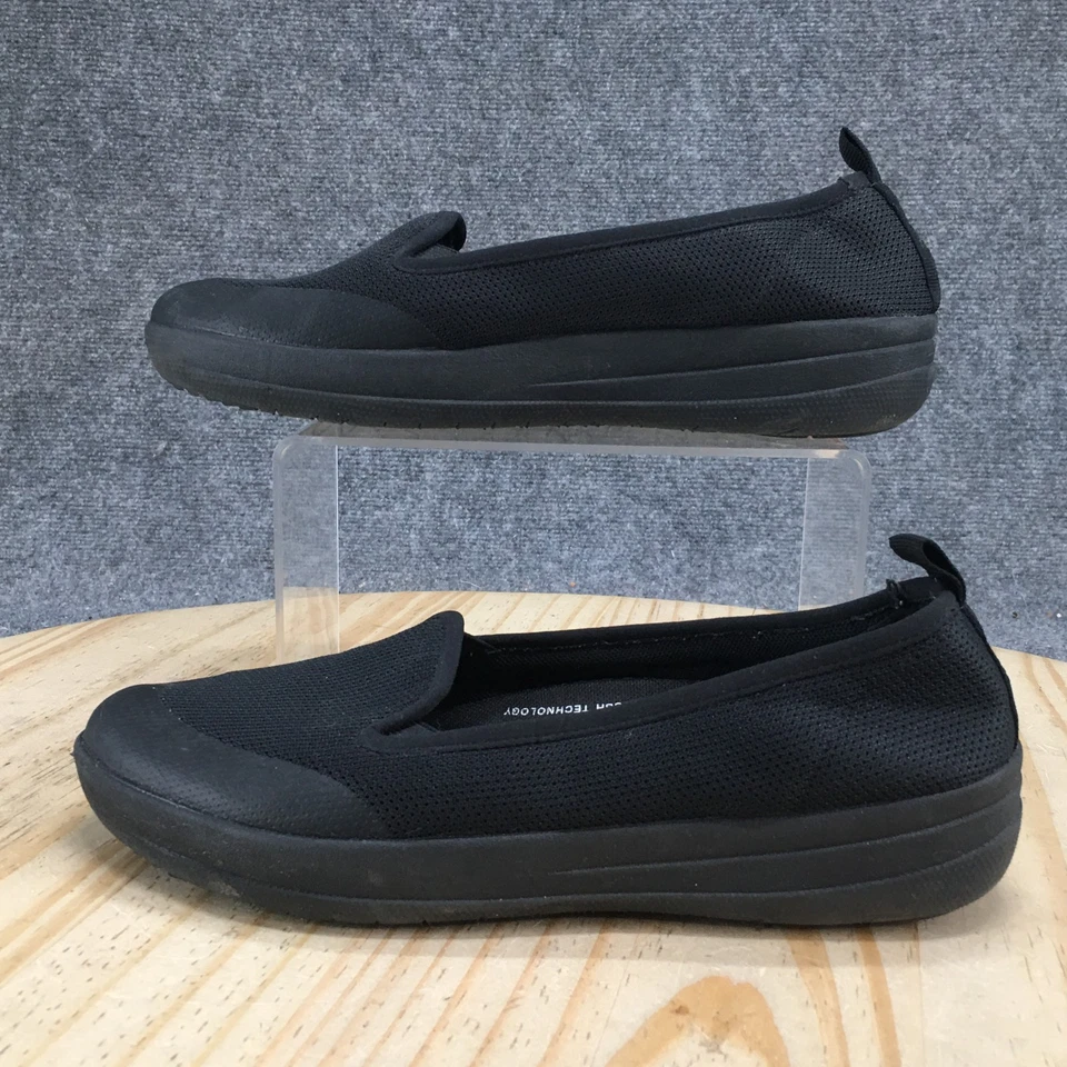 FitFlop Zapatos Mujer 8 Negro Volli Sin Cordones Mocasines Malla Cómodos Informales Parte Superior Baja Foto 1 de 4