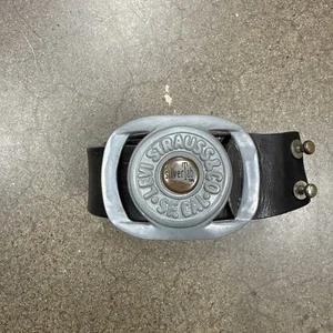 Vintage Levi's Silver Tab Buckle Leather Belt Made in USA 90s 38-42 - Bild 1 von 13