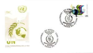 Vintage FDC United Nations Geneva Postmark Scott #148 Year International Peace - Picture 1 of 2