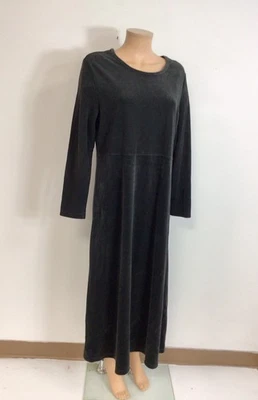 Eddie Bauer Velvet Boho Maxi Dress Prairie Core Womens Large - Image 1 of 4