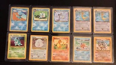 Lot Of 10 Pokemon Cards WOTC Two Holos One First Edition Two Shadowless - Image 1 of 4