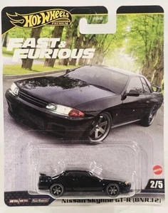 Nissan Skyline GT-R BNR32 Black Hot Wheels Premium Fast & Furious 2/5 1:64 - Picture 1 of 1