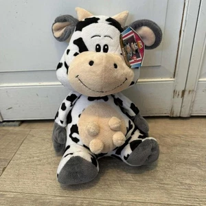 Peluche mucca Bella fattoria bambina taglia unica bianco nero - Foto 1 di 11
