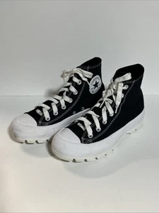 Converse Shoes Women 6.5 Chuck Taylor All Star Lugged Hi-Top Black - Picture 1 of 11