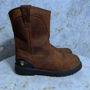 Herman Survivors Men's Size 11 Shoes Brown Leather Steel Toe Western Work Boots - Picture 1 of 13