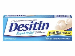 Desitin Rapid Relief Zinc Oxide Diaper Rash Fragrance-Free Cream 4 Oz Pack of 6 - Picture 1 of 2