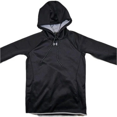 Under Armour ColdGear Doble Amenaza Polar Pullover Sudadera con Capucha Negra Mujer Pequeña Foto 1 de 4