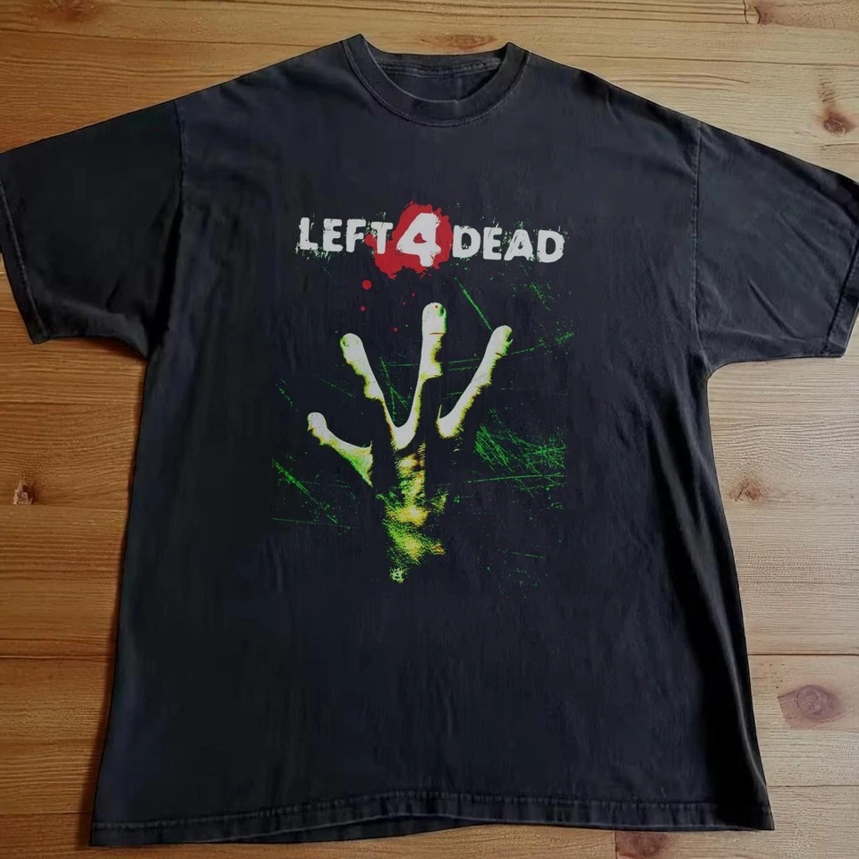 Camisa retro vintage Left 4 Dead manga corta negra KV40027 Foto 1 de 1