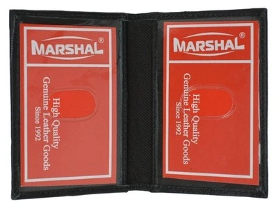 MARSHAL Slim Thin Leather Credit Card ID Mini Wallet Holder Bifold Driver's... - Image 1 of 4
