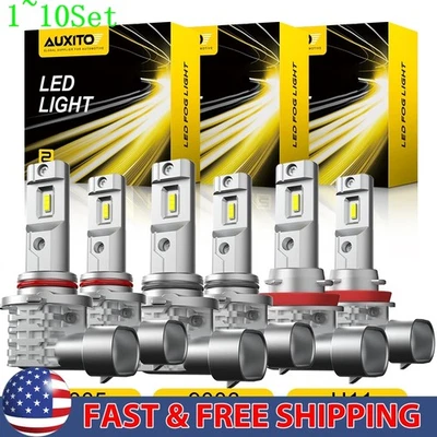 9005 9006 H11 lâmpada de conversão de farol combo H11 LED branco super brilhante conjunto 1-10 - Imagem 1 de 4