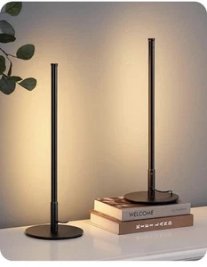 EDISHINE Moderne LED Tischleuchte 2er Pack -3 Farbtemperaturen dimmbar matt schwarz - Bild 1 von 9