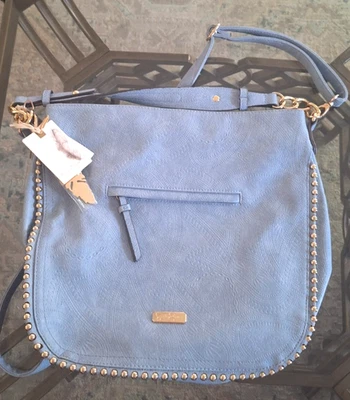 Jessica Simpson Camille Studded Hobo Bag Charcoal Blue - Image 1 of 4