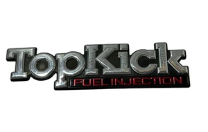 GMC Topkick Fuel Injection chrome and black W/Red Lettering emblem - Bild 1 von 4