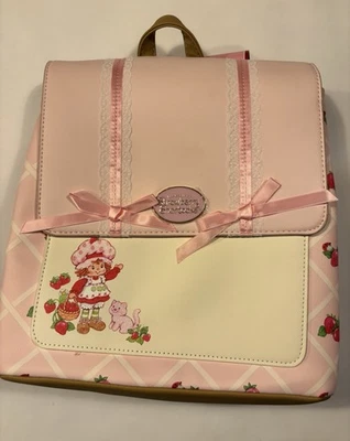 Hot Topic Fresa Pastel Corto Arco Bolso Slouch Mochila Estilo NUEVO CON ETIQUETAS LEER Foto 1 de 4