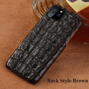 Genuine Crocodile Leather Case Cover Alligator Skin For iPhone 17 16 15 Pro Max - Picture 1 of 25